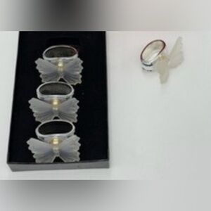 Elegant Butterfly Napkin Rings Set